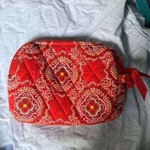 Vera Bradley Red and Yellow Quilted Cosmetic Bag